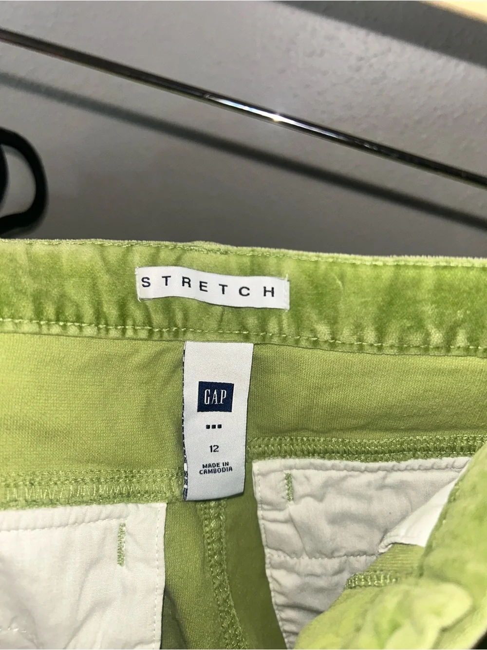 GAP Olive Green Corduroy Cargo Mini Skirt